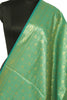 Green Banarasi Dupatta Indian Art Silk Woven Zari Brocade Long Stole Scarves