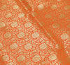 Orange Banarasi Dupatta Indian Art Silk Woven Zari Brocade Long Stole Scarves