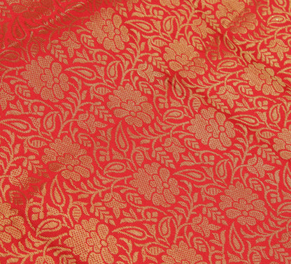 Red Banarasi Dupatta Indian Art Silk Woven Zari Brocade Long Stole Scarves