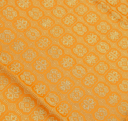 Orange Banarasi Dupatta Indian Art Silk Woven Zari Brocade Long Stole Scarves