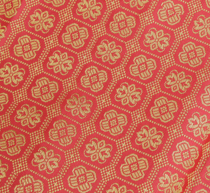 Peach Banarasi Dupatta Indian Art Silk Woven Zari Brocade Long Stole Scarves