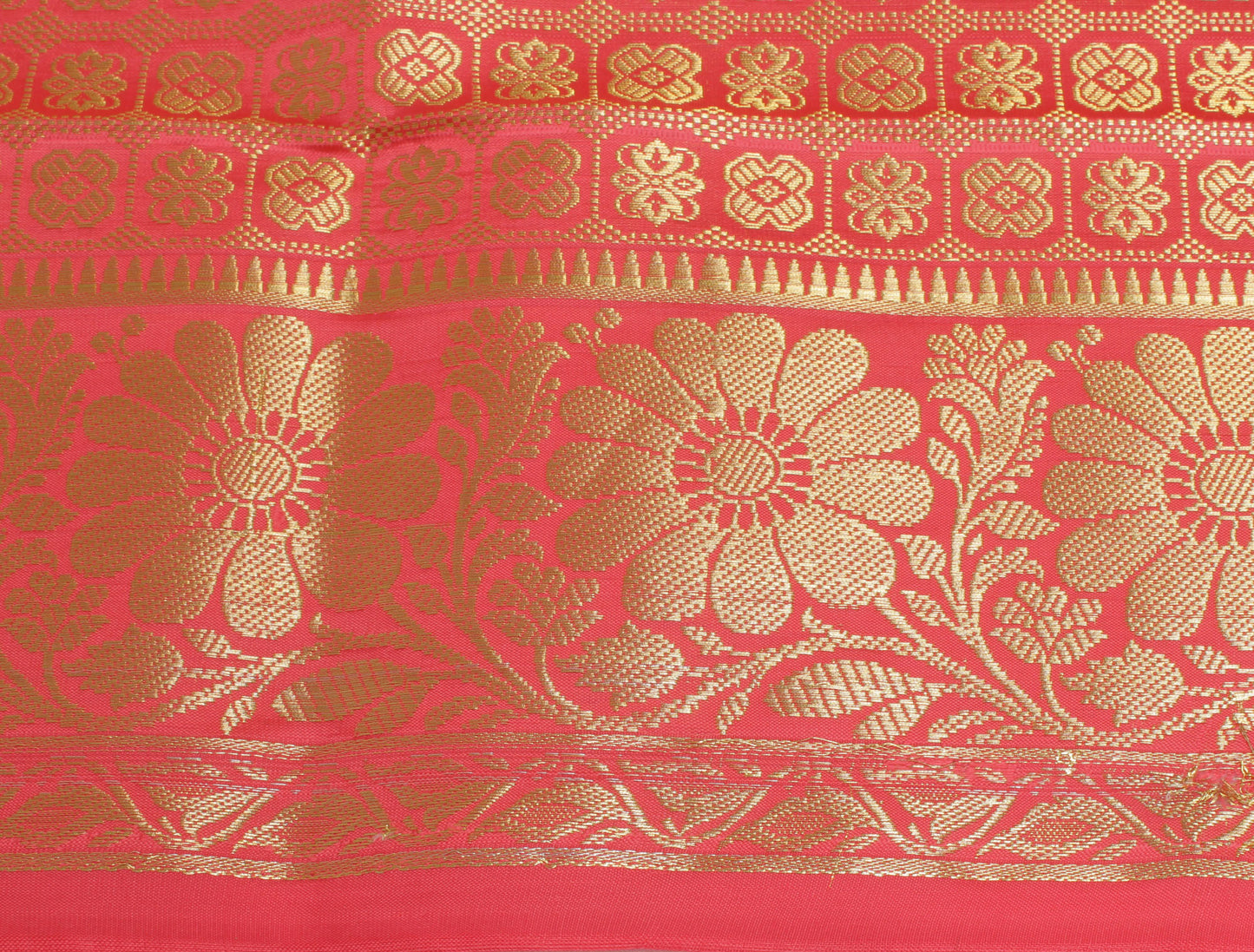 Peach Banarasi Dupatta Indian Art Silk Woven Zari Brocade Long Stole Scarves