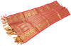 Peach Banarasi Dupatta Indian Art Silk Woven Zari Brocade Long Stole Scarves