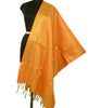 Orange Banarasi Dupatta Indian Art Silk Woven Zari Brocade Long Stole Scarves