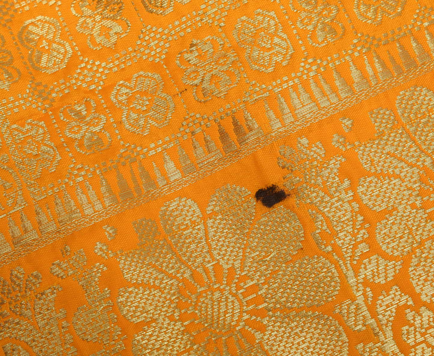 Orange Banarasi Dupatta Indian Art Silk Woven Zari Brocade Long Stole Scarves