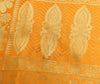 Orange Banarasi Dupatta Indian Art Silk Woven Zari Brocade Long Stole Scarves