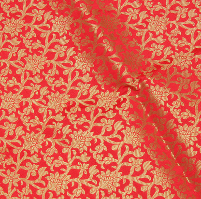 Red Banarasi Dupatta Indian Art Silk Woven Zari Brocade Long Stole Scarves