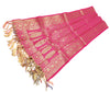 Hot Pink Banarasi Dupatta Indian Art Silk Woven Zari Brocade Long Stole Scarves