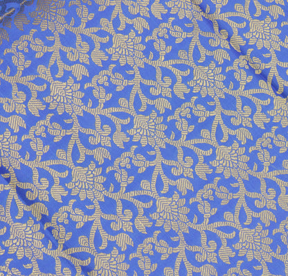 Blue Banarasi Dupatta Indian Art Silk Woven Zari Brocade Long Stole Scarves