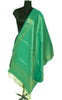 Green Banarasi Dupatta Indian Art Silk Woven Zari Brocade Long Stole Scarves