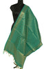 Green Banarasi Dupatta Indian Art Silk Woven Zari Brocade Long Stole Scarves
