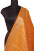Orange Banarasi Dupatta Indian Art Silk Woven Zari Brocade Long Stole Scarves