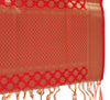 Red Banarasi Dupatta Indian Art Silk Woven Zari Brocade Long Stole Scarves Veil