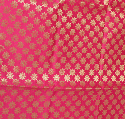 Hot Pink Banarasi Dupatta Indian Art Silk Woven Zari Brocade Long Stole Scarves