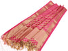 Hot Pink Banarasi Dupatta Indian Art Silk Woven Zari Brocade Long Stole Scarves