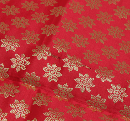Red Banarasi Dupatta Indian Art Silk Woven Zari Brocade Long Stole Scarves