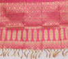 Pink Banarasi Dupatta Indian Art Silk Woven Zari Brocade Long Stole Scarves