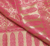 Pink Banarasi Dupatta Indian Art Silk Woven Zari Brocade Long Stole Scarves