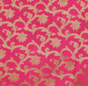 Hot Pink Banarasi Dupatta Indian Art Silk Woven Zari Brocade Long Stole Scarves
