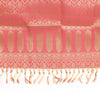Peach Banarasi Dupatta Indian Art Silk Woven Zari Brocade Long Stole Scarves