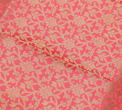 Peach Banarasi Dupatta Indian Art Silk Woven Zari Brocade Long Stole Scarves