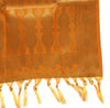 Orange Banarasi Dupatta Indian Art Silk Woven Zari Brocade Long Stole Scarves