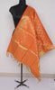 Orange Banarasi Dupatta Indian Art Silk Woven Zari Brocade Long Stole Scarves