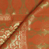 Orange Banarasi Dupatta Indian Art Silk Woven Zari Brocade Long Stole Scarves