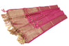 Pink Banarasi Dupatta Indian Art Silk Woven Zari Brocade Long Stole Scarves