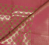 Pink Banarasi Dupatta Indian Art Silk Woven Zari Brocade Long Stole Scarves