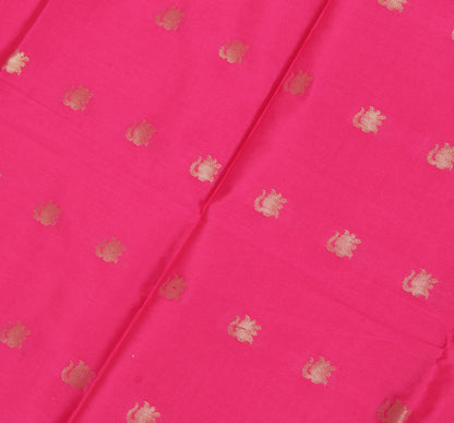 Pink Banarasi Dupatta Indian Art Silk Woven Zari Brocade Long Stole Scarves