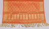 Orange Banarasi Dupatta Indian Art Silk Woven Zari Brocade Long Stole Scarves