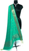 Green Banarasi Dupatta Indian Art Silk Woven Zari Brocade Long Stole Scarves