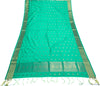 Green Banarasi Dupatta Indian Art Silk Woven Zari Brocade Long Stole Scarves
