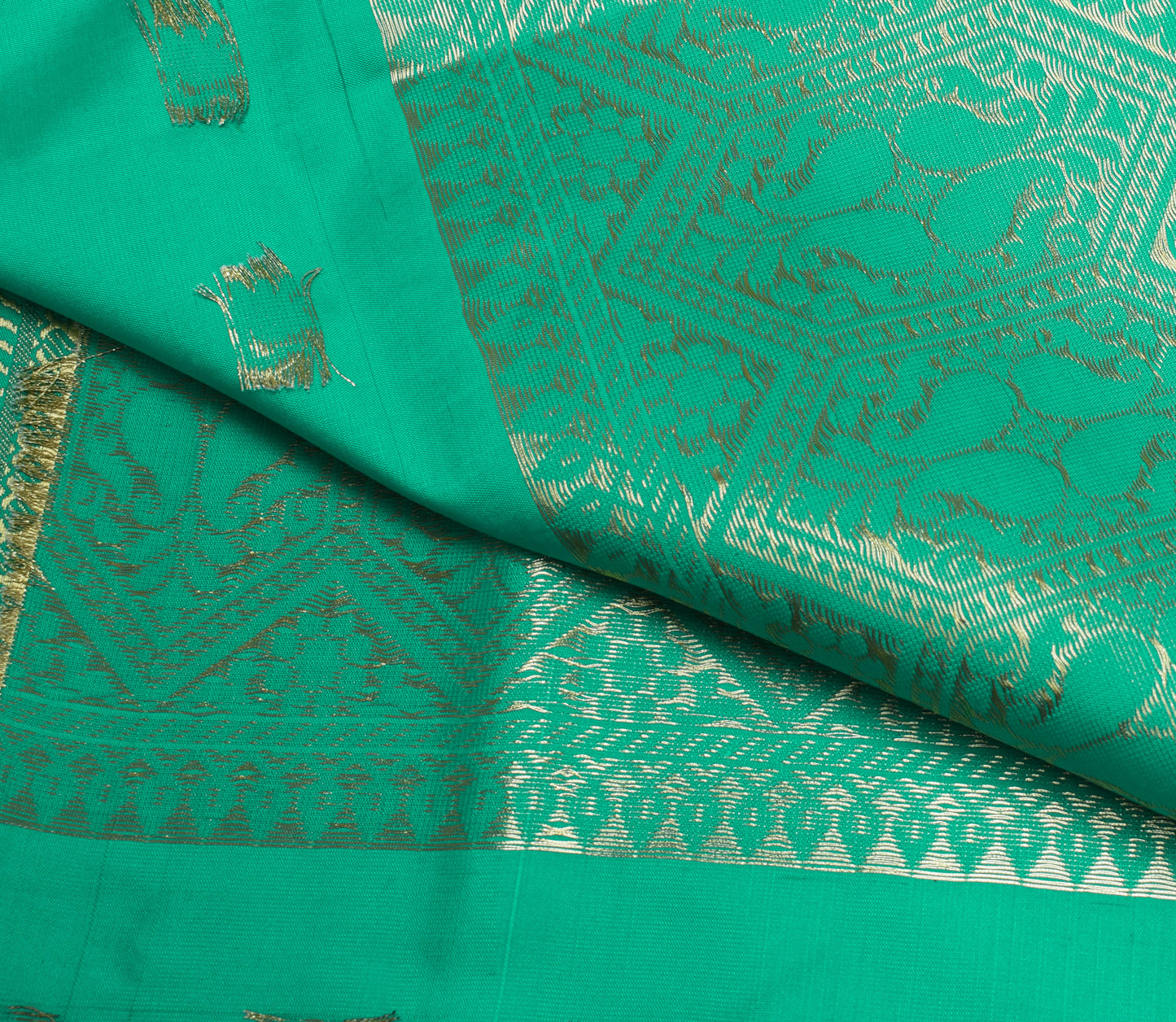 Green Banarasi Dupatta Indian Art Silk Woven Zari Brocade Long Stole Scarves