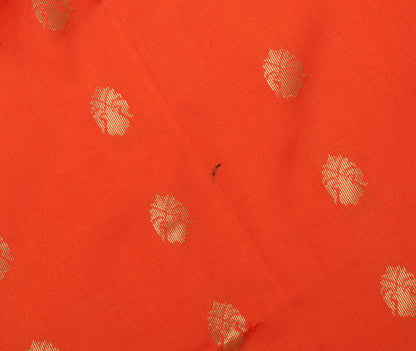 Orange Banarasi Dupatta Indian Art Silk Woven Zari Brocade Long Stole Scarves