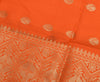 Orange Banarasi Dupatta Indian Art Silk Woven Zari Brocade Long Stole Scarves