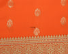 Orange Banarasi Dupatta Indian Art Silk Woven Zari Brocade Long Stole Scarves