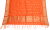 Orange Banarasi Dupatta Indian Art Silk Woven Zari Brocade Long Stole Scarves