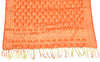 Orange Banarasi Dupatta Indian Art Silk Woven Zari Brocade Long Stole Scarves
