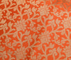 Orange Banarasi Dupatta Indian Art Silk Woven Zari Brocade Long Stole Scarves