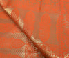 Orange Banarasi Dupatta Indian Art Silk Woven Zari Brocade Long Stole Scarves