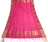 Dark Pink Banarasi Dupatta Indian Art Silk Woven Zari Brocade Long Stole Scarves