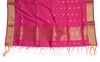 Dark Pink Banarasi Dupatta Indian Art Silk Woven Zari Brocade Long Stole Scarves