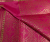 Dark Pink Banarasi Dupatta Indian Art Silk Woven Zari Brocade Long Stole Scarves