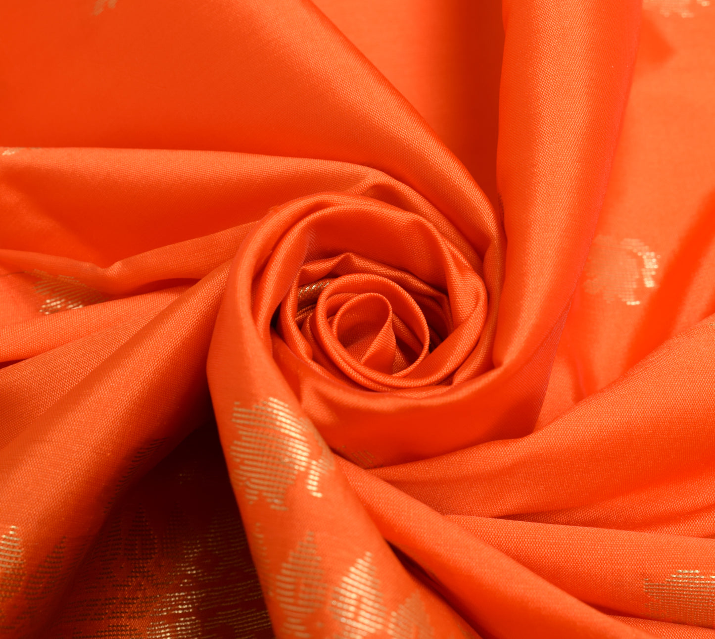 Orange Banarasi Dupatta Indian Art Silk Woven Zari Brocade Long Stole Scarves