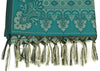 Long Stole Indian Art Silk Woven Banarasi Dupatta Teal Green