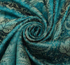 Long Stole Indian Art Silk Woven Banarasi Dupatta Teal Green