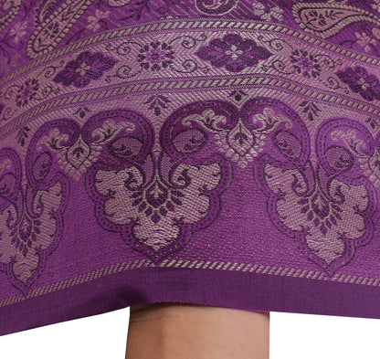 Long Stole Indian Art Silk Woven Banarasi Soft Purple Dupatta