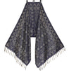 Long Stole Indian Art Silk Woven Banarasi Soft Dupatta Dark Blue